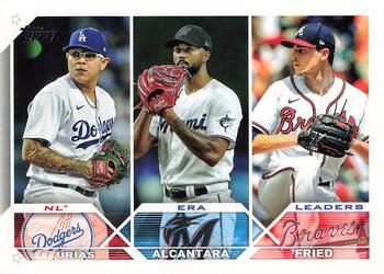 2023 Topps #211 (Julio Urías / Sandy Alcantara / Max Fried)