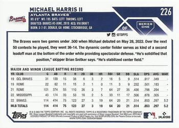 2023 Topps Michael Harris II Rookie #226 Atlanta Braves