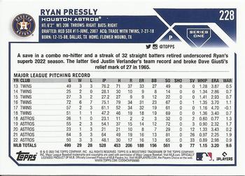 2023 Topps Ryan Pressly #228 Houston Astros