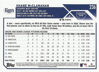 2023 Topps Shane McClanahan #236 Tampa Bay Rays
