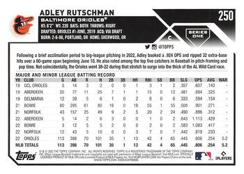 2023 Topps Adley Rutschman Rookie #250 Baltimore Orioles