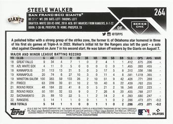 2023 Topps Steele Walker Rookie #264 San Francisco Giants