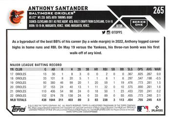 2023 Topps Anthony Santander #265 Baltimore Orioles