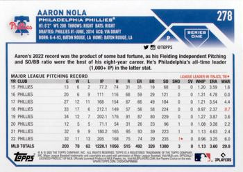 2023 Topps Aaron Nola #278 Philadelphia Phillies