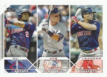 2023 Topps Luis Arraez / Aaron Judge / Xander Bogaerts League Leaders #289
