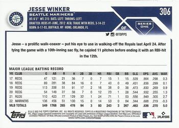 2023 Topps Jesse Winker #306 Seattle Mariners