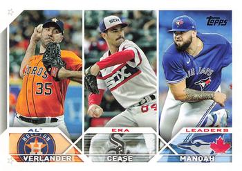2023 Topps Alek Manoah / Justin Verlander / Dylan Cease League Leaders #311