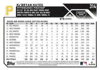2023 Topps Ke'Bryan Hayes #314 Pittsburgh Pirates