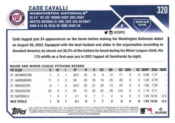 2023 Topps Cade Cavalli Rookie #320 Washington Nationals