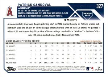 2023 Topps Patrick Sandoval #327 Angels