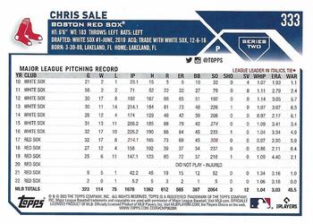 2023 Topps Chris Sale #333 Boston Red Sox
