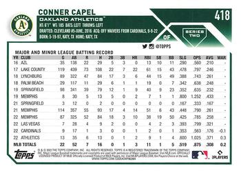 2023 Topps Conner Capel RC #418 Oakland Athletics