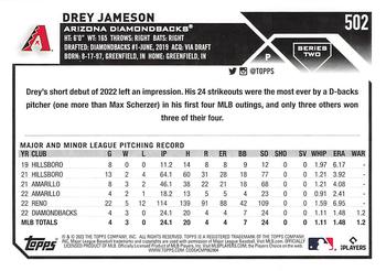 2023 Topps Drey Jameson RC #502 Arizona Diamondbacks