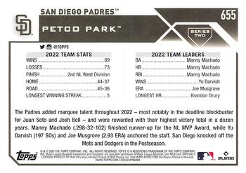 2023 Topps San Diego Padres - Team Card #655 San Diego Padres