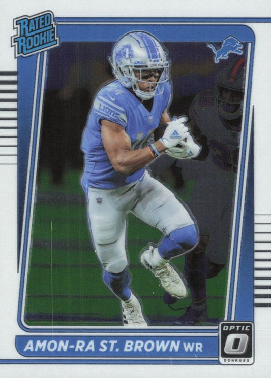 Amon-Ra St. Brown 2021 Panini Donruss Optic Rated Rookie RC #228 Lions