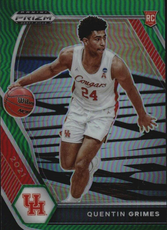 2021 Panini Prizm Draft Pick Green #46 - Quentin Grimes - Houston Cougars