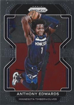 2021-22 Panini Prizm #37 Anthony Edwards RED Wave Timberwolves