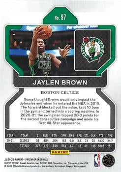 2021-22 Panini Prizm JAYLEN BROWN #97 Boston Celtics