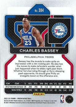 2021 Panini Prizm Charles Bassey Rookie Silver Prizms #45 Western Kentucky Hilltoppers