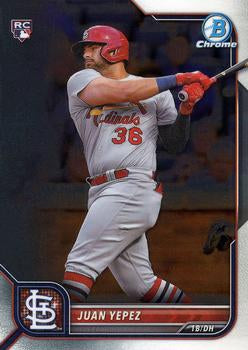 2022 Bowman Chrome Juan Yepez RC #26 St. Louis Cardinals