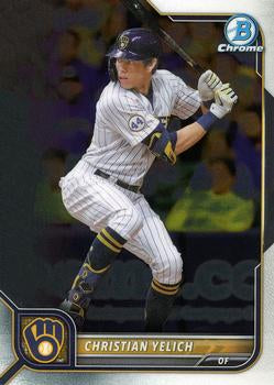 2022 Bowman Chrome Christian Yelich #31 Milwaukee Brewers