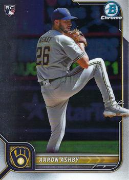 2022 Bowman Chrome Aaron Ashby RC #33 Milwaukee Brewers