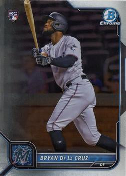 2022 Bowman Chrome Bryan De La Cruz RC #52 Miami Marlins