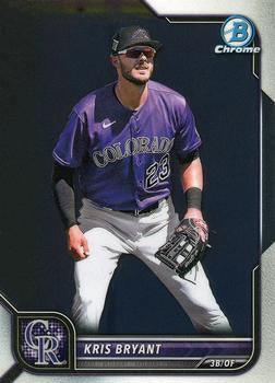 2022 Bowman Chrome Kris Bryant #72 Colorado Rockies