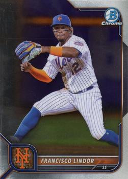 2022 Bowman Chrome Francisco Lindor #73 New York Mets