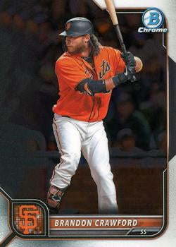 2022 Bowman Chrome Brandon Crawford #75 San Francisco Giants