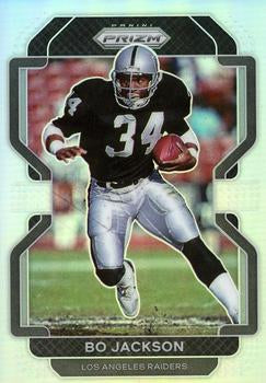 2021 Panini Prizm Football Bo Jackson Silver Prizm Parallel #185 Oakland Raiders