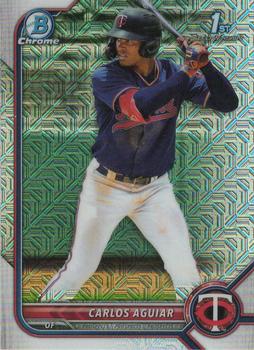 2022 Bowman Chrome Mojo Carlos Aguiar 1st Bowman Prospect #BCP-1 Minnesota Twins