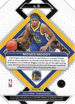 2021-22 Panini Prizm Emergent Moses Moody #16 Golden State Warriors