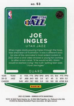 2021-22 Panini Donruss Optic Joe Ingles #53 Utah Jazz