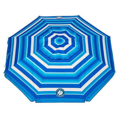 Tommy Bahama 7.5ft Beach Umbrella With Anchorx+ Stripes - Open Box