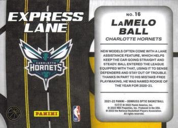 2021-22 Panini Donruss Express Lane Checklist Charlotte Hornets LaMelo Ball Express Lane Checklist