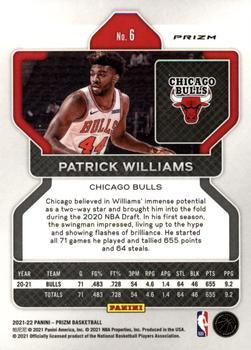 2021-22 Panini Silver Wave Prizm Patrick Williams 6 Chicago Bulls