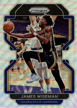 2021-22 Panini Silver Wave Prizm James Wiseman 61 Golden State Warriors