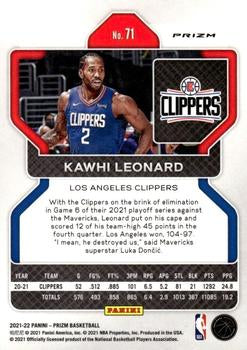 2021 Panini Prizm Kawhi Leonard  Silver Prizms #57 San Diego State Aztecs