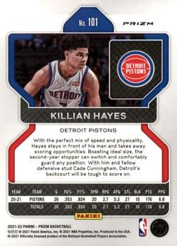 2021-22 Panini Silver Prizm Killian Hayes 101 Detroit Pistons
