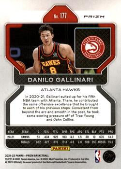 2021-22 Panini Silver Prizm Danilo Gallinari 177 Atlanta Hawks