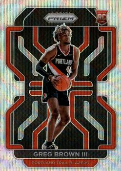 2021- 22 Panini Silver Prizm Greg Brown III RC 291 Portland Trail Blazers