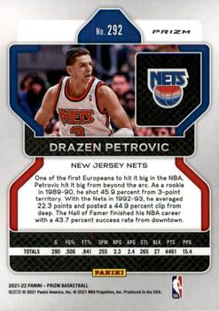 2021-22 Panini Silver Prizm Drazen Petrovic  292 New Jersey Nets