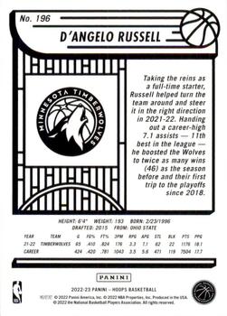 2022-23 Panini Hoops  D'Angelo Russell #196 Minnesota Timberwolves