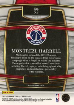 2021-22 Panini Select Montrezl Harrell Blue Prizm #52 Washington Wizards