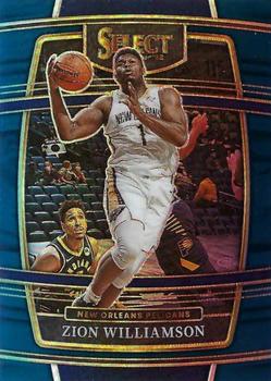 2021-22 Panini Select Zion Williamson Blue Prizm #96 New Orleans Pelicans