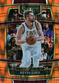 2021-22 Panini Select Kevin Love Orange Flash Prizms 60 Cleveland Cavaliers