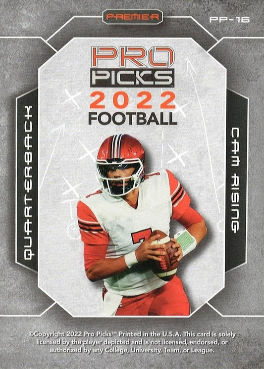 2022 Pro Pick Premium #PP-16 - Cam Rising - Utah Utes