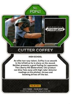 2022 Panini Prizm Draft Pick Cutter Coffey Black Prizms #41 High School