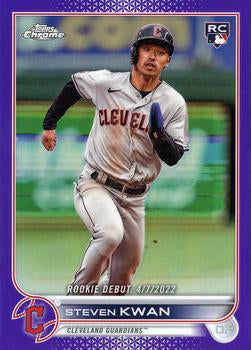 2022 Topps Chrome Update Steven Kwan Rookie Purple Refractor #USC178 Guardians RC